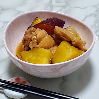 鶏肉と薩摩芋のバター醤油煮